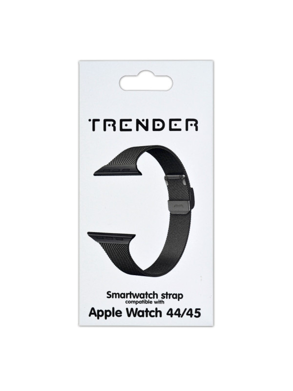 Ανταλλακτικό Λουράκι Trender TR-AST45BK Apple Steel 44/45mm Μαύρο