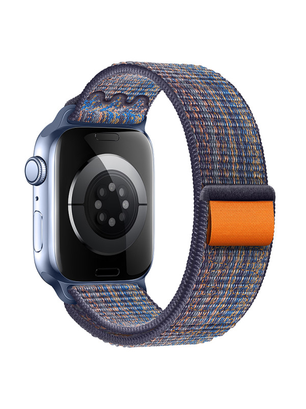 Watchband Hoco WA25 38/40/41mm Nylon Strap για Apple Watch series 1/2/3/4/5/6/7/8/9/SE/SE2 Royal Blue and Orange