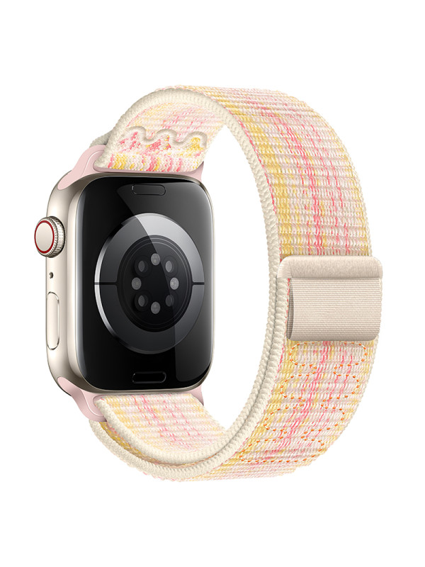 Watchband Hoco WA25 42/44/45/49mm Nylon Strap για Apple Watch series 1/2/3/4/5/6/7/8/9/SE/SE2/Ultra/Ultra2 Starlight and Pink