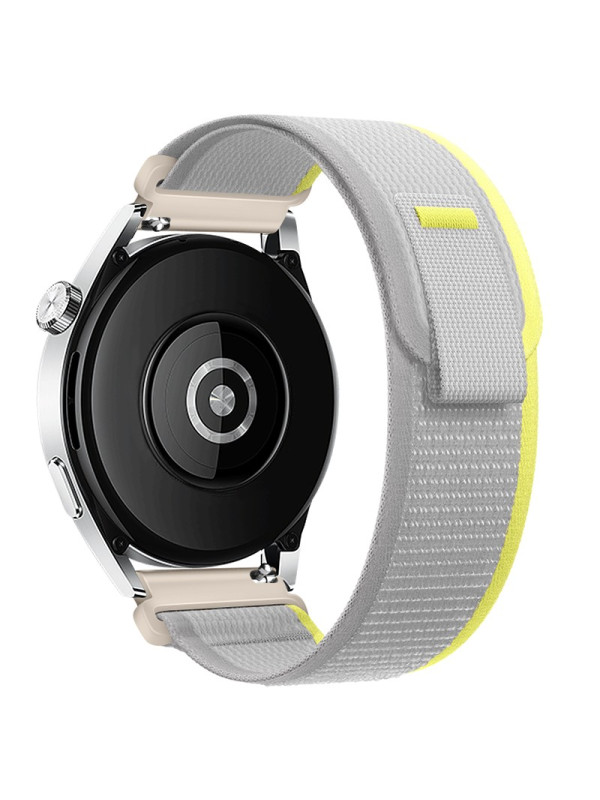 Watchband Hoco WH04 Belle Series από Nylon για Samsung Huawei Xiaomi Vivo OPPO κα 20mm Universal Λευκό-Κίτρινο