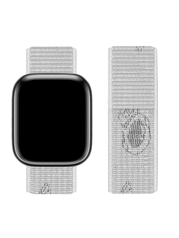 Watchband Hoco WA02 38/40/41mm από Nylon για Apple Watch series 1/2/3/4/5/6/7/8/SE Space White