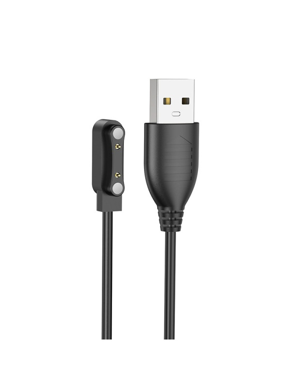 Φορτιστής Συμβατός με Hoco Y18 και Maxcom FW59 Smartwatch Μαύρος Απόσταση Μαγνητών: 18mm Απόσταση Επαφών: 0,8mm