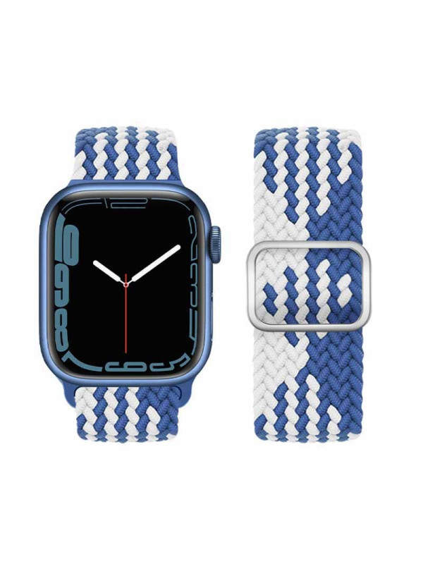 Watchband Hoco WA05 Jane Eyre 38/40/41mm από Nylon για Apple Watch 1/2/3/4/5/6/7/8/SE Z Pattern Blue-White