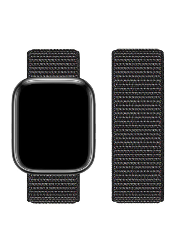 Watchband Hoco WA02 38/40/41mm από Nylon για Apple Watch series 1/2/3/4/5/6/7/8/SE Μαύρο
