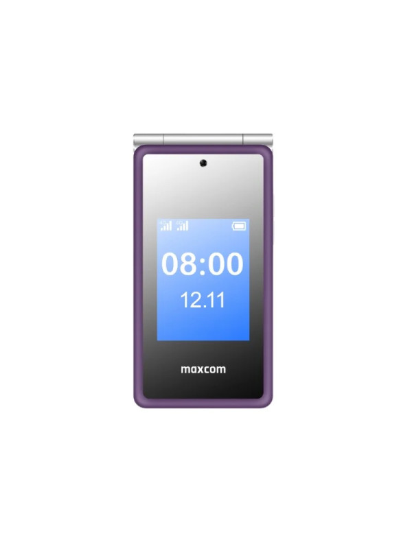 Maxcom MM835 4G (Dual Sim) 3.5"+ 2.4” με Κάμερα, Φακό, Ραδιόφωνο και Πλήκτρο Έκτακτης Ανάγκης Μωβ