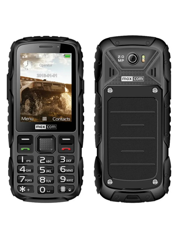 Maxcom MM920 L 2.8" Water-dust proof IP67 με Φακό, Ραδιόφωνο (Λειτουργεί χωρίς Handsfree) και Κάμερα Μαύρο