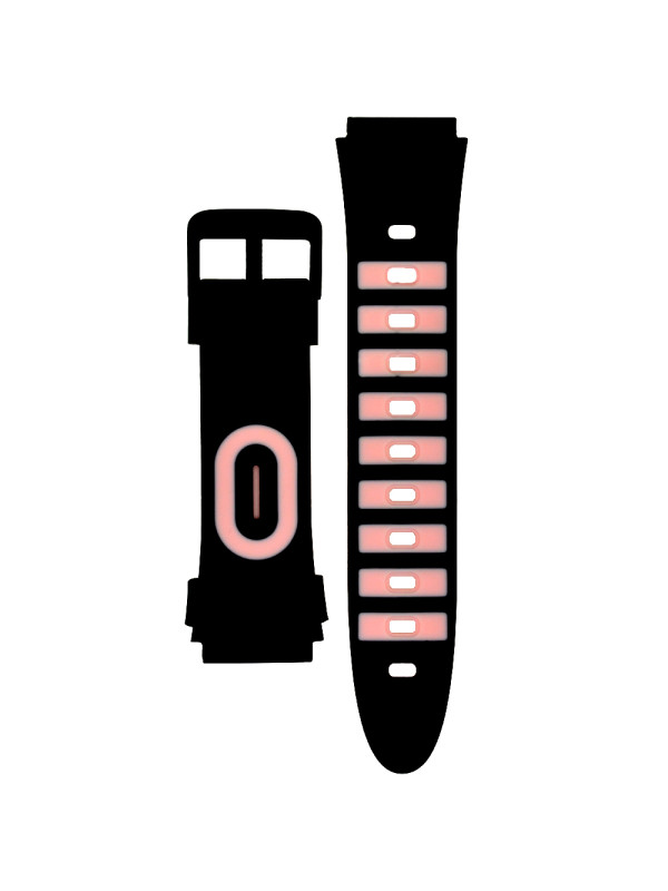 Ανταλλακτικό Λουράκι Hoco Σιλικόνης 19mm για Smartwatch Hoco Y104 Ροζ