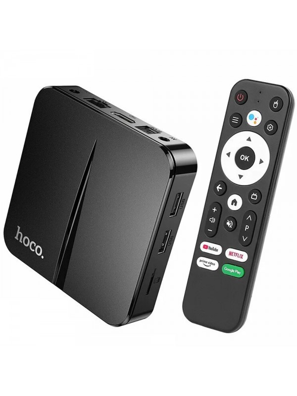 Hoco DQ09 Barco TV Box 4K UHD 60Fps με WiFi RJ45 4GB RAM + 64GB ROM v5.0 Android12