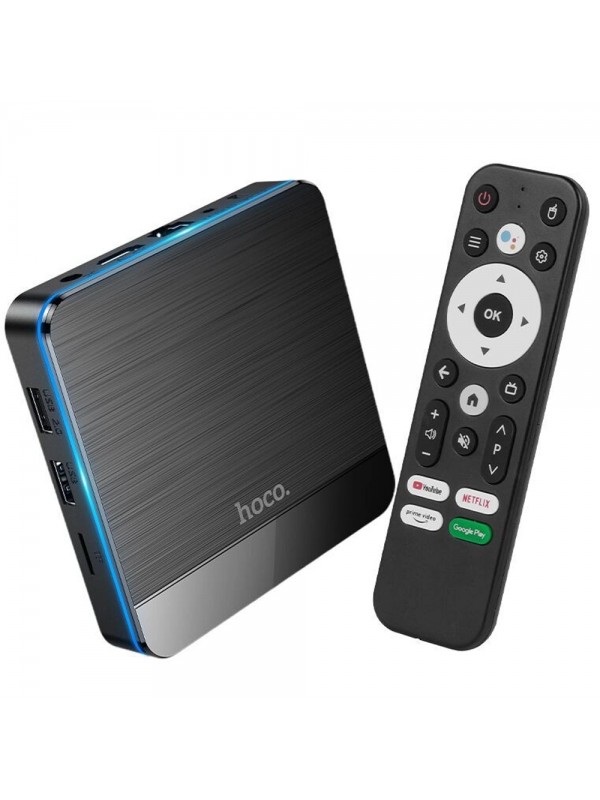 Hoco DQ07 Primo TV Box 4K UHD 60Fps με WiFi RJ45 4GB RAM + 64GB ROM v5.0 Android9