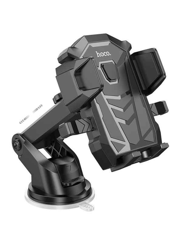 Βάση Στήριξης Αυτοκινήτου Hoco. DCA17 Armor 360° για Συσκευές 4"-7" με Επεκτεινόμενο Βραχίονα Μαύρη