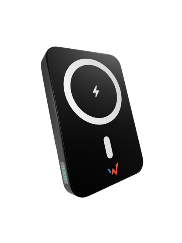 Power Bank Wonder WX10DMAG 10000mAh Slim με 2xUSB-C και 1xUSB-A με Ασύρματη Φόρτιση MagSafe και Οθόνη Ένδειξης Μπαταρίας  Μαύρο
