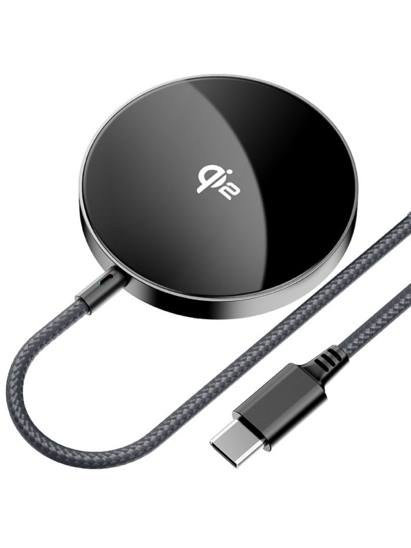 Ασύρματος Φορτιστής Acefast E24 15W Συμβατός με MagSafe και Qi2 Ασύρματη Φόρτιση Μαύρος