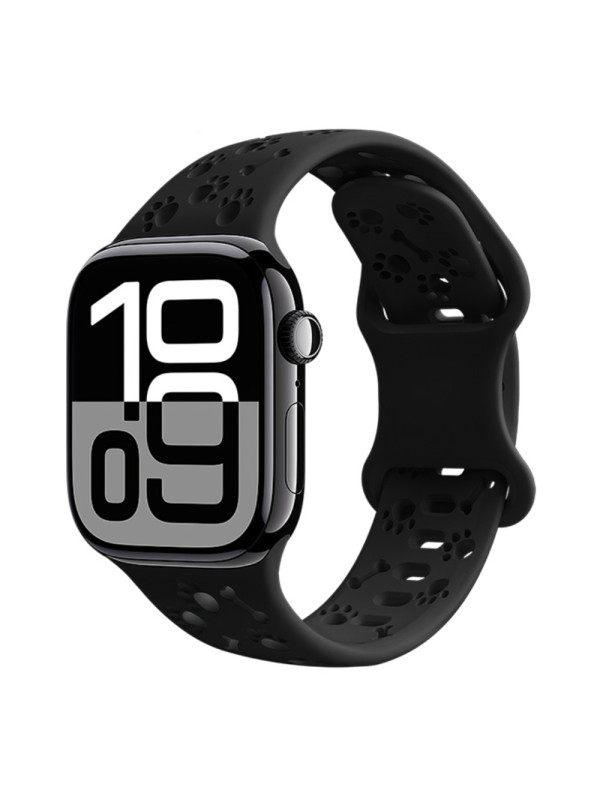 Watchband Hoco WA38 Time Series 44/45/46/49mm Silicon Strap για Apple Watch series 1/2/3/4/5/6/7/8/9/se/ultra1/ultra2 Μαύρο