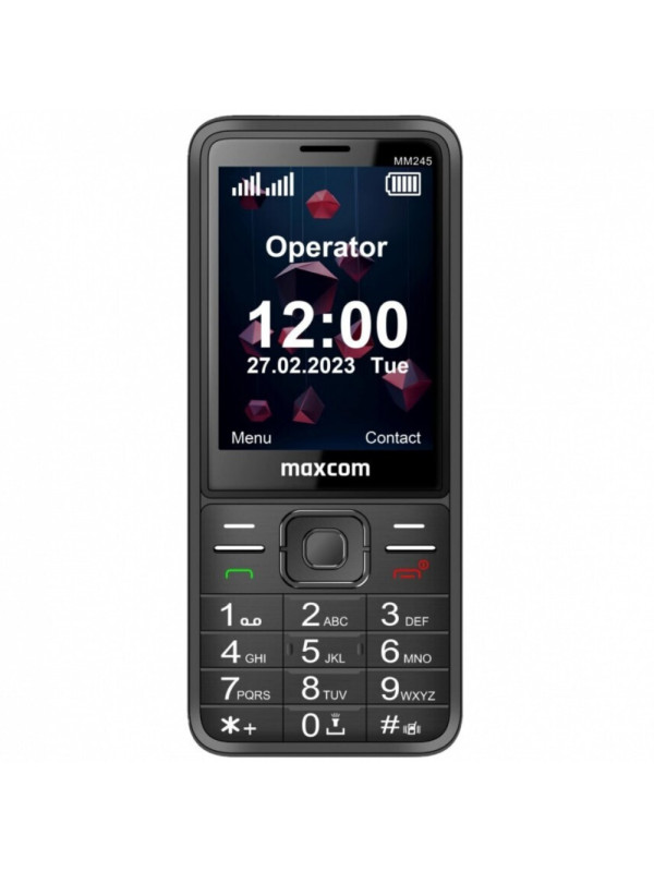 Maxcom Classic MM245 2.8" 4G με Bluetooth, Ραδιόφωνο, Κάμερα και Μεγάλα Γράμματα Μαύρο
