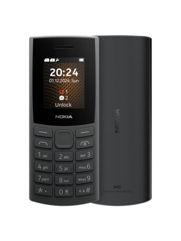 Nokia 105 4G (2024) Dual Sim 1.8" Μαύρο GR