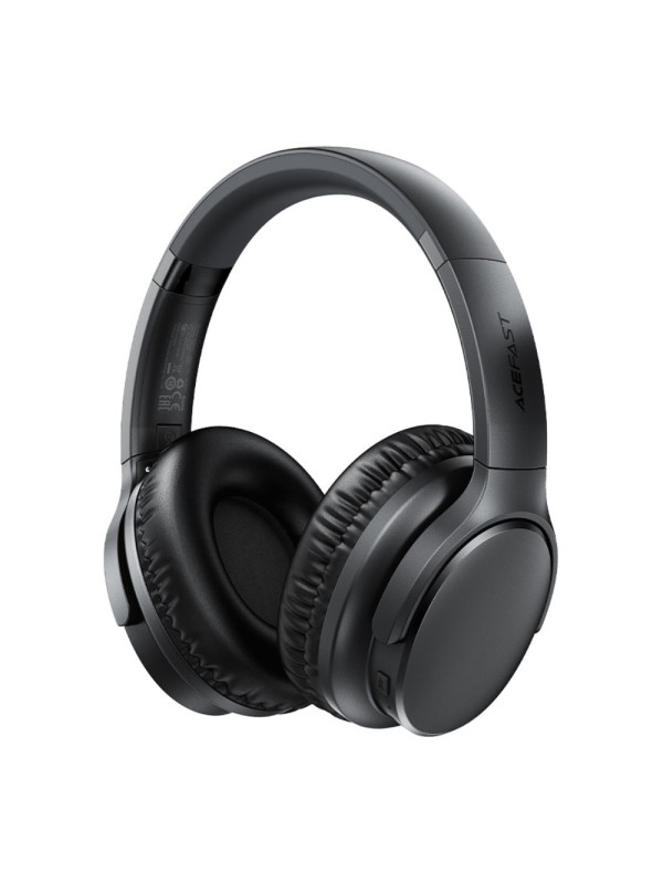 Wireless Ακουστικά Stereo Acefast H10 500mAh v5.4 Hi-Fi με Μικρόφωνο AUX USB-C 60ώρες Λειτουργία Μαύρα