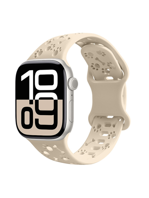 Watchband Hoco WA38 Time Series 38/40/41/42mm Silicon Strap για Apple Watch series 1/2/3/4/5/6/7/8/9/SE/SE2 Μπεζ