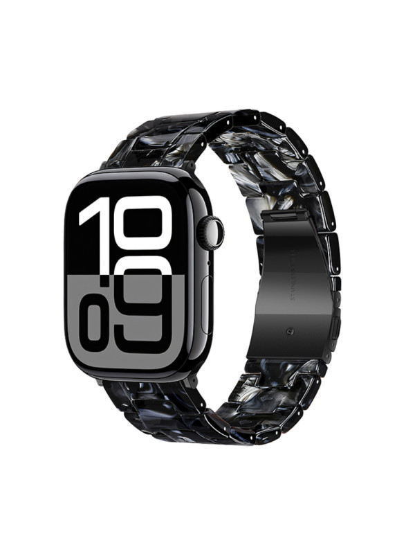 Watchband Hoco WA36 Elegant Series 44/45/46/49mm Πλαστικό Μπρασελέ για Apple Watch series 1/2/3/4/5/6/7/8/9/se/ultra1/ultra2 Μαύρο