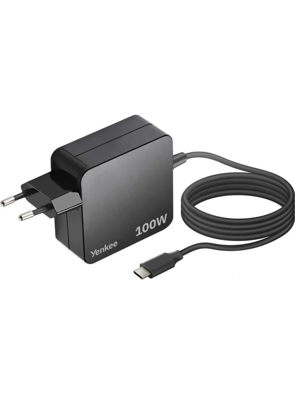 Universal Φορτιστής Yenkee YAU C100 PD100W με USB-C Καλώδιο για Smartphones / Tablets and Laptops 1.8m
