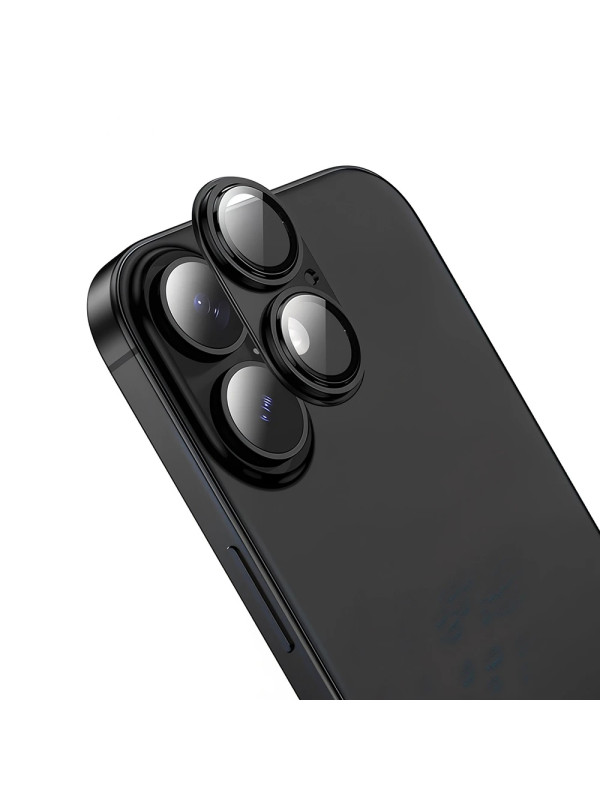 Προστασία Κάμερας Hoco Full Guard V16 Alluminum Alloy για Apple iPhone 17 Μαύρο