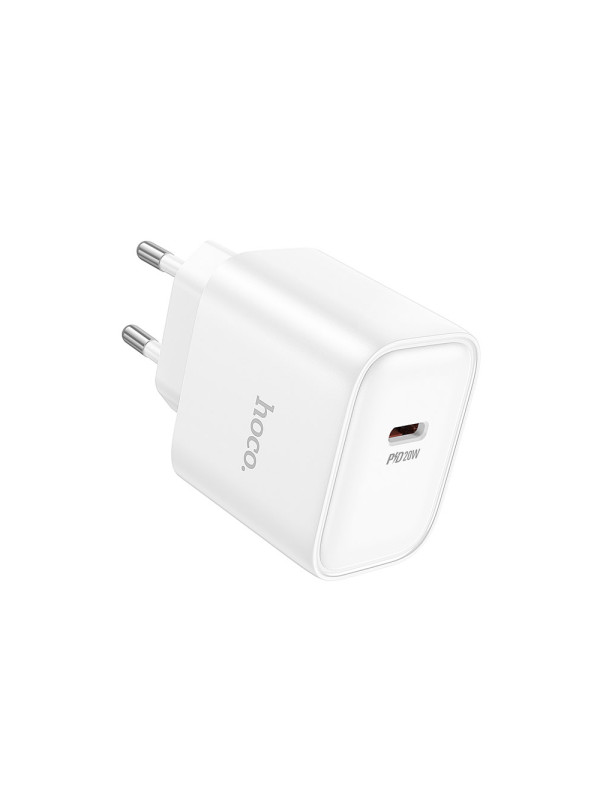 Φορτιστής Ταξιδίου Hoco DC83 1xUSB-C PD20W QC Λευκός