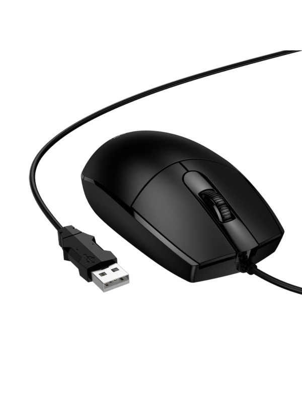 Ενσύρματο Business Ποντίκι Hoco GM50 League με 3 Πλήκτρα DPI 1000 Μαύρο