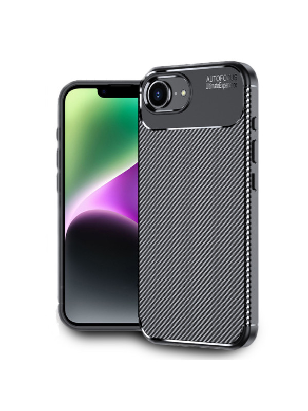 Θήκη Ancus AutoFocus Carbon Fiber για Apple iPhone 16e iPhone 17e Μαύρη