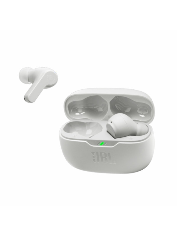 Wireless Hands Free JBL Wave Beam Buds με TalkThru έως 32 Ώρες Λειτουργίας IP54 και Θήκη Φόρτισης Λευκά