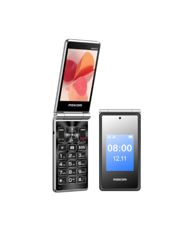 Maxcom MM835 SE 4G (Dual Sim) 3,5"+3,24" με Κάμερα, Φακό, Ραδιόφωνο και Πλήκτρο Έκτακτης Ανάγκης Μαύρο