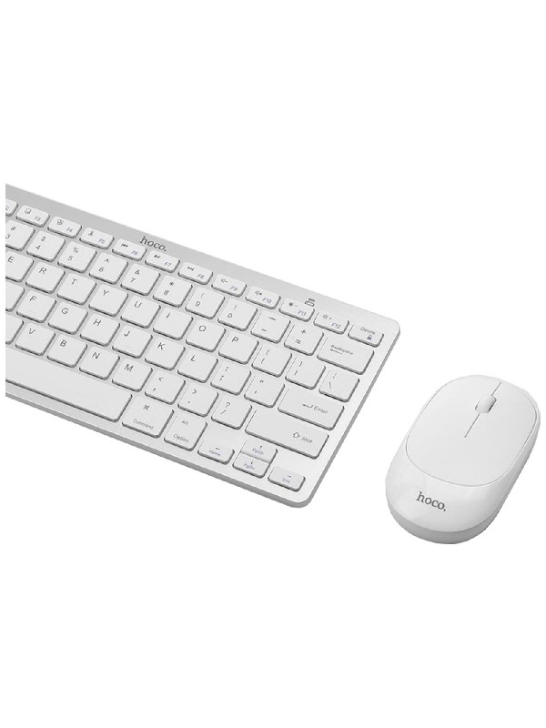 Πληκτρολόγιο Bluetooth Hoco. DI05 V.4.0 Mini με Bluetooth Ποντίκι 3 Κουμπιών 2.4G 1200 DPI Λευκό