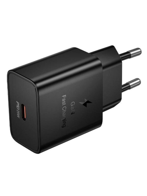 Φορτιστής Ταξιδίου Hoco N76 Star GaN 25W Fast Charge με 1xUSB-C Μαύρος