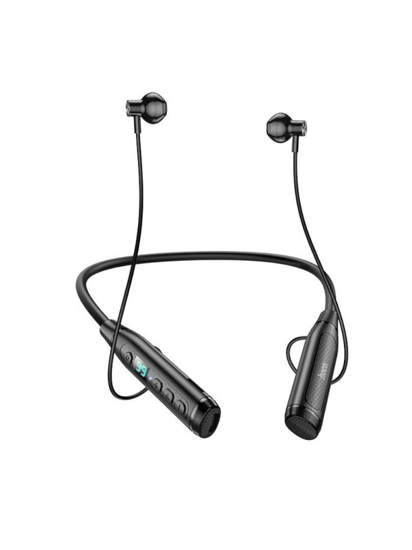 Bluetooth Hands Free Hoco DM37 Sky Neckband Magnetic v5.3 380mAh 40 Ώρες Αναπαραγωγής και LED Ένδειξη Μπαταρίας Μαύρα