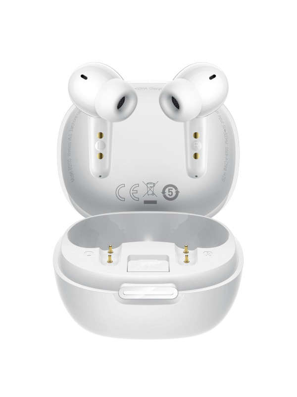 Wireless Hands Free Hoco EQ100 Intelligent TWS Dual Mic v6.0 500mAh 10h Λειτουργίας και AI Μετάφραση σε 134 Γλώσσες με Βάση Κινητού Λευκά