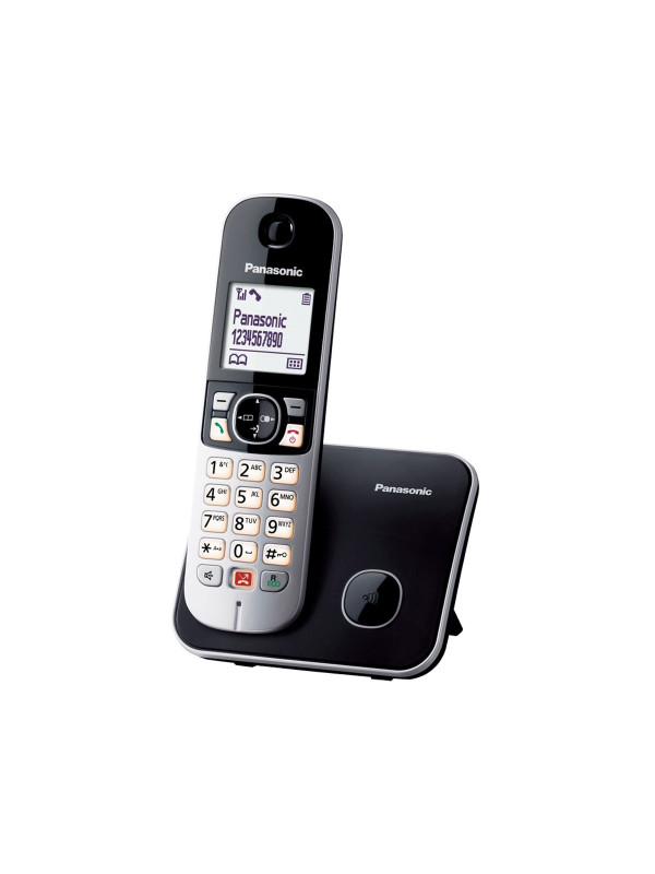 Ασύρματο Ψηφιακό Τηλέφωνο Panasonic KX-TG6851GRB Μαύρο με Δυνατότητα Λειτουργίας σε Διακοπή Ρεύματος, Μεγάλη Οθόνη και Ανοιχτή Ακρόαση