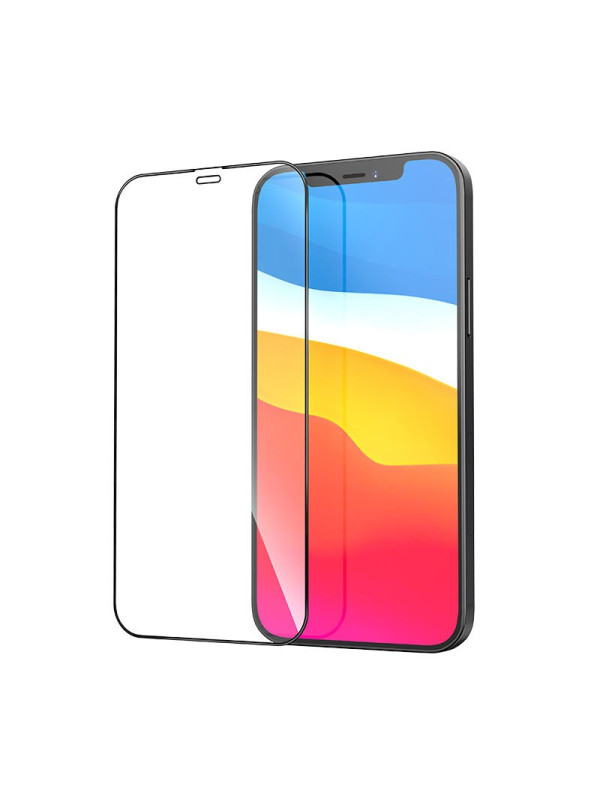 Tempered Glass Hoco 0.33mm Flash Attach Full Silk Screen HD για Apple iPhone 12 Mini Μαύρο