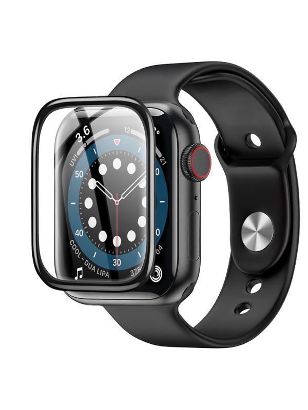 Tempered Glass Hoco A29 0.33mm 9H 3D Hot bending 40mm για iWatch Series4 5 6 SE Μαύρο