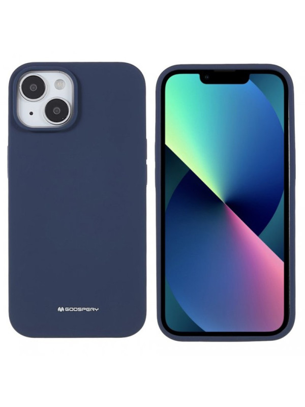 Θήκη Goospery Silicone για Apple iPhone 14 Plus Μπλε