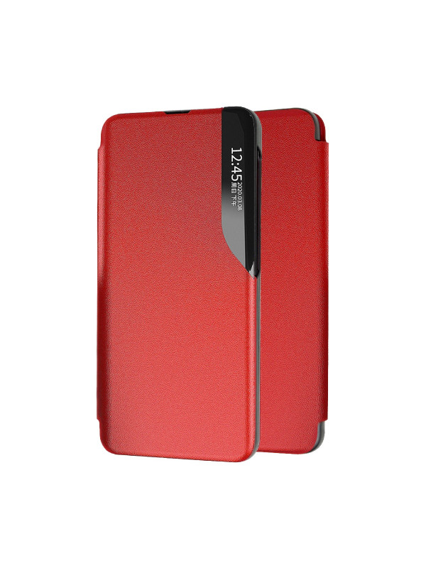 Θήκη Book Ancus Smart Flip για Xiaomi Redmi Note 9T 5G TPU Κόκκινο