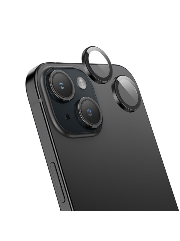 Προστασία Κάμερας Hoco 3D Metal V14 για Apple iPhone 15 / 15 Plus Μαύρο