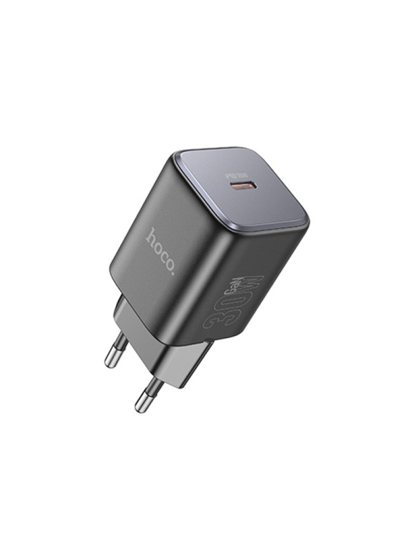Φορτιστής Ταξιδίου Hoco N43 Vista με USB PD30W GaN Tech Small Size Μαύρος