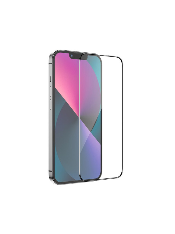 Tempered Glass Hoco 0.33mm Flash Attach Full Silk Screen HD για Apple iPhone 13 mini Μαύρο