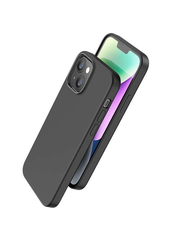 Θήκη Hoco Pure Series Silicone Magnetic για Apple iPhone 15 Plus Μαύρο
