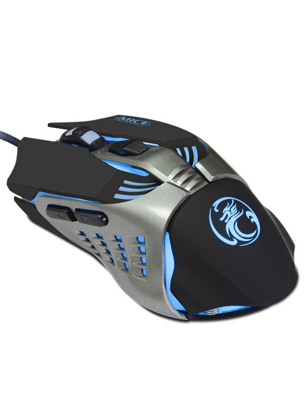 Ενσύρματο Ποντίκι iMICE V5 Gaming 7D με 7 Πλήκτρα, 3200 DPI, Multimedia και LED Φωτισμό. Μαύρο