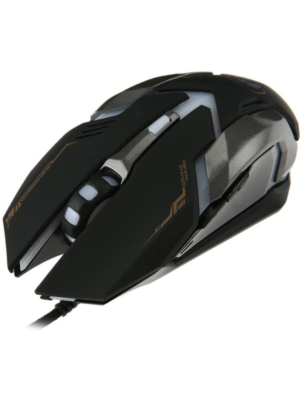 Ενσύρματο Ποντίκι iMICE V6 Gaming 6D με 6 Πλήκτρα, 3200 DPI, Multimedia και LED Φωτισμό. Μαύρο-Γκρι