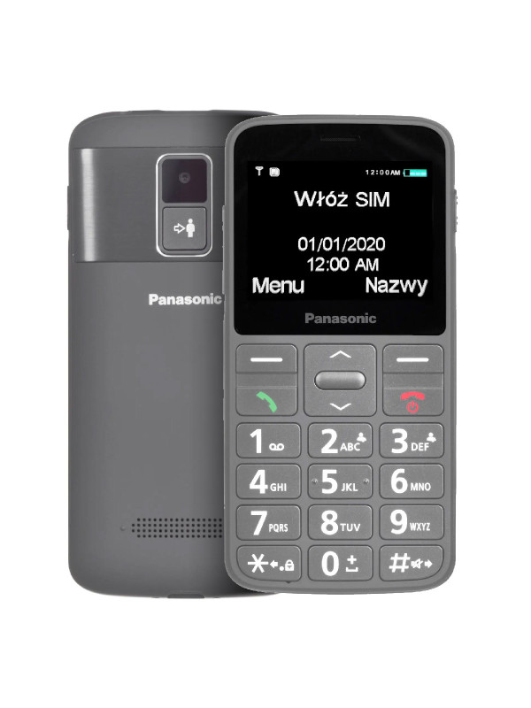 Panasonic KX-TU160EXG 2.4" με πλήκτρο SOS, Bluetooth, Μεγάλα Γράμματα Γκρι