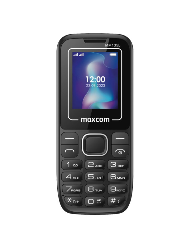 Maxcom MM135 Light (Dual Sim) 1,77" με Bluetooth, Φακό, Ανοιχτή Ακρόαση και Ραδιόφωνο Μόνο με Καλώδιο Φόρτισης  Μαύρο - Μπλέ