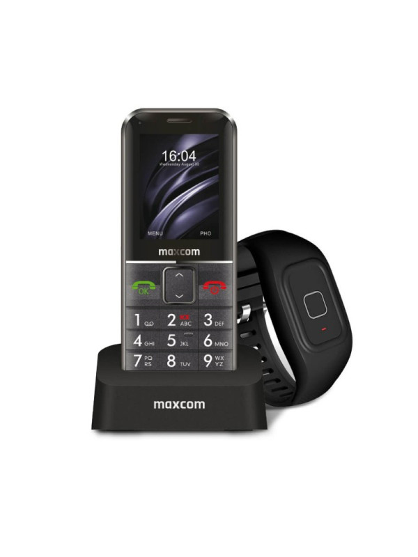 Maxcom MM735 2.4" 2G IP67 με Ασύρματο Βραχιόλι SOS, GPS, Bluetooth, Κάμερα 2.0MP, Ραδιόφωνο, Φακό και Πλήκτρο Έκτακτης Ανάγκης Μαύρο