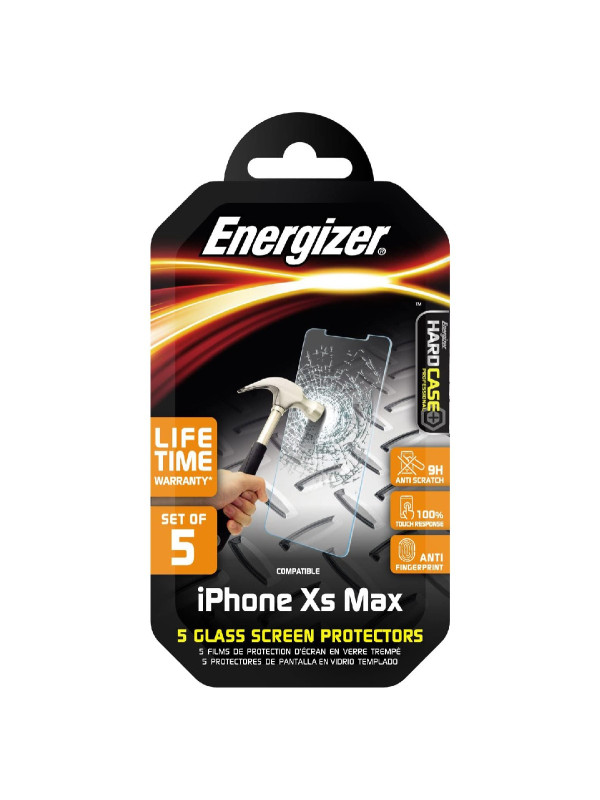 Tempered Glass Energizer Hard Case Professional 9H Anti Fingerprint  για Apple iPhone Xs Max 11 Pro Max 5τεμ.