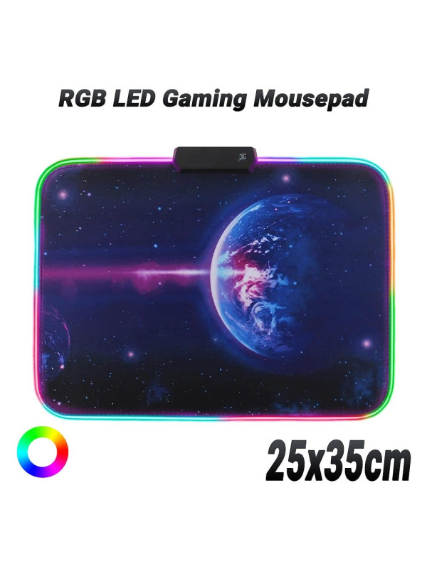 RGB LED Gaming Mousepad 25x35cm