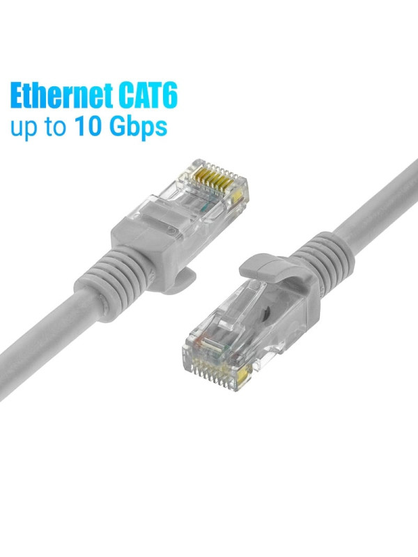 Καλώδιο Ethernet 2m CAT 6E Γκρι